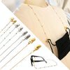 Clip Style Mask Lanyard Chain Glasses Anti-Lost Decorative Rope, Style:Bead Chain(Gold)