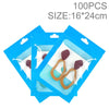 100pcs 1624cm HD Transparent Window Phone Case Decoration Sealed Bag (Sky Blue)