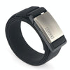 AWMN Metal Nylon Magnetic Buckle Fashion Casual Men Belt, Length: 125cm(Silver Cap Black)
