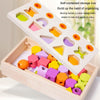 Children Wooden Geometric Shape Matching Enlightenment Beads Building Blocks Educational Toys(Colorful)