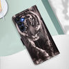 For Samsung Galaxy A26 5G Colored Drawing Pattern Plain Weave Leather Phone Case(Black And White Tiger)