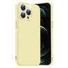 For iPhone 12 Pro Nano Lens Cover Liquid Silicone Phone Case(Yellow)
