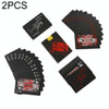 2 Set Plastic Waterproof PVC Poker Cards, Size:6.3 x 8.9cm(Red+White)