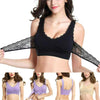 Front Cross Side Buckle Wireless Lace Bra Breathable Sport For Women, Size:M(Purple)
