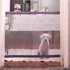 Portable Pet Safety Gate 72x180cm, Beige - Retractible Dog & Cat Fence