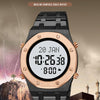 SKMEI 2043 Multifunctional Muslim Worships Compass Digital Wrist Watch(Gold+Black)