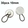 30pcs Jeans Spring Expansion Waist Button Removable Metal Pants Waist Adjustment Button Collar Decoration Button 10mm White