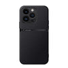 For iPhone 15 Pro Litchi Leather Magnetic Full Coverage Shockproof Phone Case(Black)