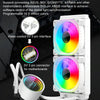 COOLMOON CM-YM-240T Digital ARGB Lens Edition Integrated Water Cooling CPU Cooler Temperature Display CPU Fan(Black)