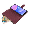 For Samsung Galaxy A16 5G Multifunctional Frosted Zipper Wallet Leather Phone Case(Wine Red)