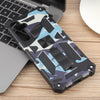 For Samsung Galaxy A16 5G / 4G Camouflage Armor Kickstand TPU Hybrid PC Magnetic Phone Case(Light Blue)