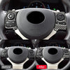 Car Carbon Fiber Steering Wheel Button Decorative Sticker for Lexus IS250 NX200 200t 300h 13-, Left Drive C Style