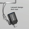 Yesido GS07 Micro USB to USB 2.0 OTG Mini Connector Adapter with Keychain(Black)