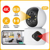 4MP HD Smart WiFi IP Camera | Indoor PTZ Security Cam | White | US Plug