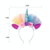 F006 Cartoon Headband Children Birthday Festival Party Hair Accessories(Rose Red 2)