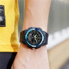 Sanda 3004 Electronic Watch Movement Men Watch Outdoor Sports Luminous Waterproof Multi-Function Watch(Blue)