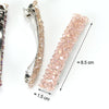 Fashion Girls Headwear Crystal Rhinestone Elastic Hair Clip Hair Accessories(White)