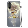 For Samsung Galaxy A34 5G Crystal Texture Colored Drawing Leather Phone Case(Sika Deer)