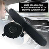 CZC-220 Car Strong Suction Cup Big Vision Flat Rearview Mirror(White Mirror)