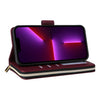 For iPhone 13 Pro Nine-card Slots Zipper Wallet Bag Leather Phone Case(Wine Red)