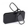 TR90 Pince-nez Reading Glasses Presbyopic Glasses with Portable Box, Degree:+2.50D(Black)