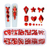 12 Grid Flat Bottom Shaped Nail Rhinestones Nail Decoration, Specification: 08