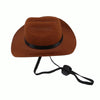 Adjustable Pet Cowboy Hat (Brown, S) - Dog/Cat Costume