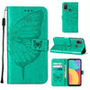 For Alcatel 1L 2021 Embossed Butterfly Leather Phone Case(Green)