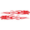 2 PCS/Set D-815 Flame Lion Pattern Car Modified Decorative Sticker(Red)