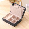 Portable Princess Style Jewelry Box Small Simple Earrings Ring Storage Box, Specification: 16.5x11.5x5.8cm(Navy Blue)