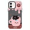 For iPhone 12 Skin Feeling Jelly TPU Hybrid PC Phone Case(Teacup Puppy Black)