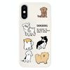 For iPhone XS Max Skin Feeling Jelly TPU Hybrid PC Phone Case(Multi Breed Puppy White)