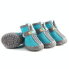 Dog Shoes Breathable Non-Slip Small Breed Lake Blue (3.8x4.3cm) - 4 Pack