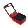 For Samsung Galaxy Z Flip6 AwQuer Crossbody Zipper Wallet Bag Litchi Leather Phone Case(Red)