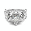 Fashion Rose with Diamond Women Wedding Ring, Ring Size:6