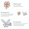 S925 Sterling Silver Clover Butterfly Women Earrings