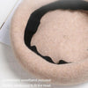 Autumn Winter Embroidered Warm Wool Hat Outdoor Leisure Ladies Beret, Size: One Size(White)