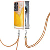 For Samsung Galaxy S25 Ultra 5G Electroplating Dual-side IMD Phone Case with Lanyard(Draft Beer)