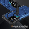 For Samsung Galaxy S25 5G Lens Holder MagSafe Phone Case(Blue)