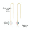 E2210-4 Crystal Long Ear Wire Women Simple Earrings