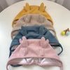 MZ9853 Baby Cartoon Animal Ears Shape Skullcap Cotton Keep Warm and Windproof Hat, Size: Suitable for 0-12 Months, Style:Antlers(Blue)