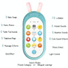 Beiens Early Childhood Education Puzzle Bilingual Phone Baby Bite Music Mobile Phone Toy(Pink)