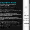 Rechargeable Ultrasonic Soft Bristle Electrical Toothbrushes Flosser 6 Gear With 4 Brushes(Black)