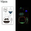 10 PCS Waterproof Color Luminous Tattoo Sticker Face Sticker(EX-030)