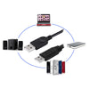 2 in 1 USB 2.0 Male to 2 Dual USB Male Cable for Computer / Laptop, Length: 50cm