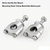 MB-MH027-S Universal Motorcycle Aluminum + Iron 22mm Single Hole Handlebar Fixed Bracket