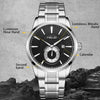 HELEI H9009B-G Night Light Waterproof Men Quartz Watch(Rose Gold White)