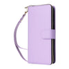 For Samsung Galaxy A13 5G / 4G Nine-card Slots Zipper Wallet Bag Leather Phone Case(Purple)