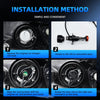 N3 1 Pair H4 Car Fisheye Bifocal LED Headlight(Black)