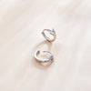 S925 Sterling Silver Silver Triangle Ear Buckle Women Earrings